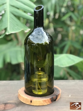 Chianti Wine Bottle Art Candle Holder