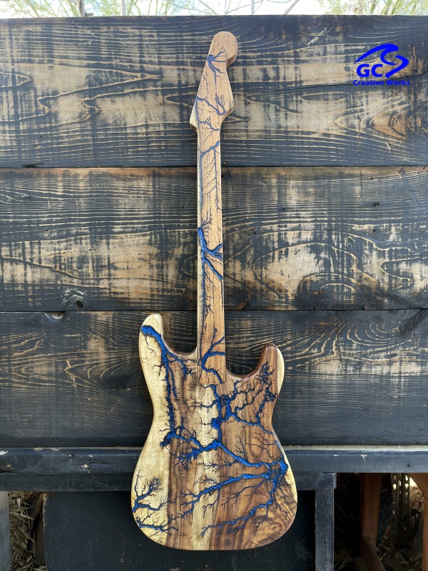 GC Creative Works Live Edge Guitar Fractal Wall Art. Made in Arizona