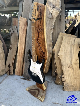 GC Creative Works Live Edge Guitar Stand. Made in Arizona