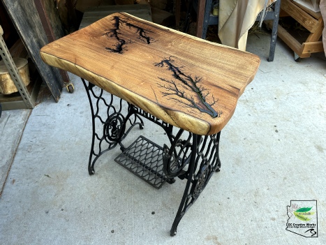 Vintage Singer Base End Table