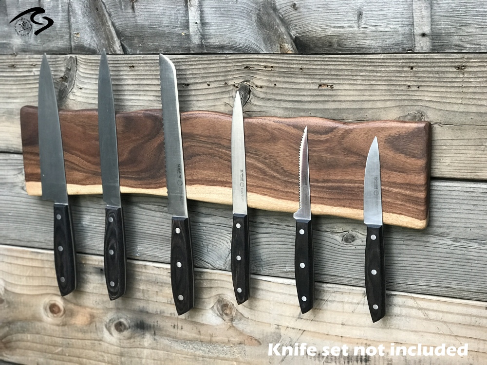 Curved Magnet Knife Block Acacia - Creative Kitchen Fargo