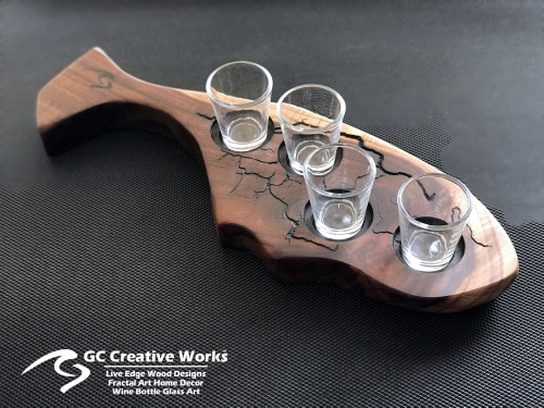 Willow Acacia Live Edge Flight Board